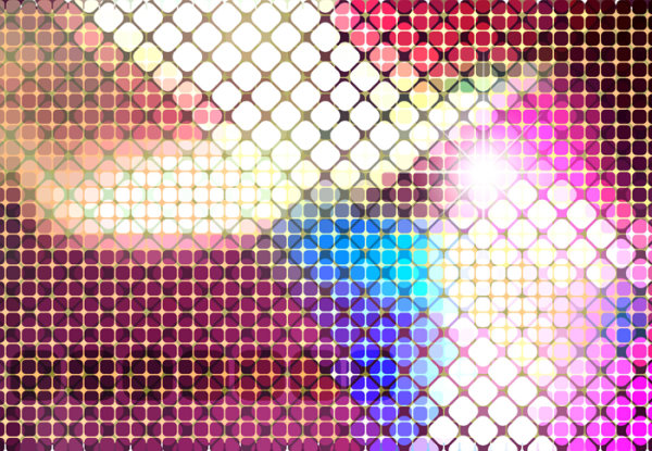 Bright mosaic design background vector material -4