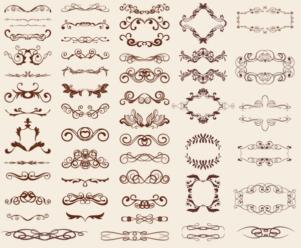 European-style lace pattern 02-- vector material