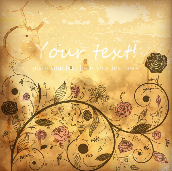 Classic retro pattern background 03-- vector material