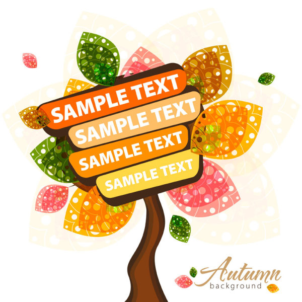 Beautiful foliage pattern 03 - vector