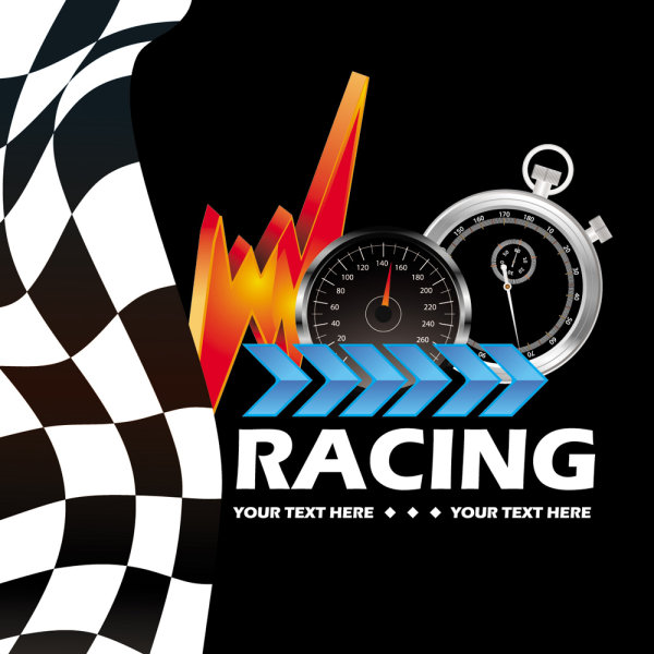 Racing theme background pattern 05 - vector