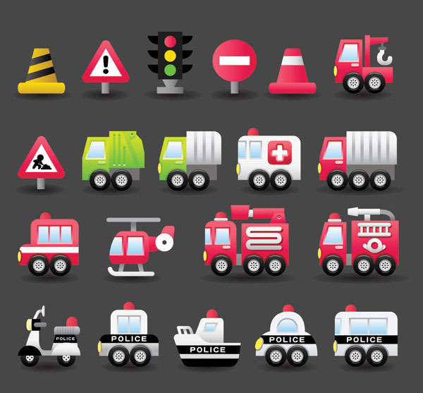 Cute transport vector material -4