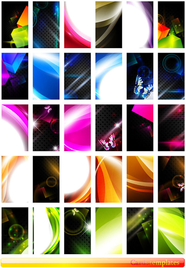 The gorgeous beautiful card 02 - vector material