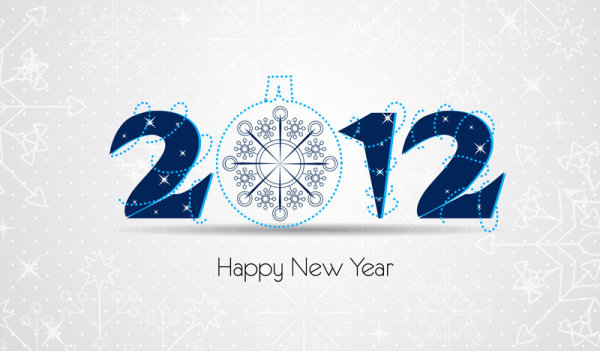 2012 Christmas fonts 02 - vector material