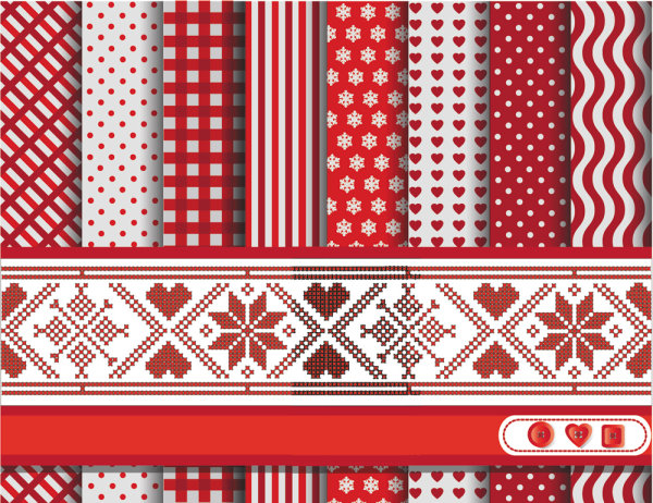 Various patterns fabric 01 - vector material