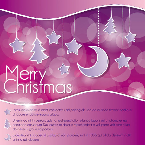 Christmas decoration background 01 - vector material