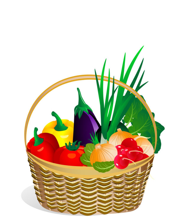 Cartoon basket 04 - vector material