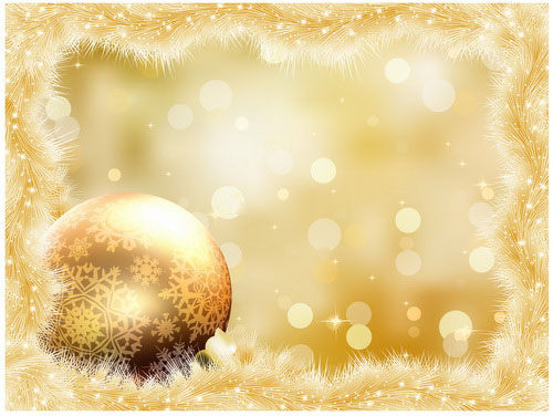 Gorgeous Christmas background 05 - vector material