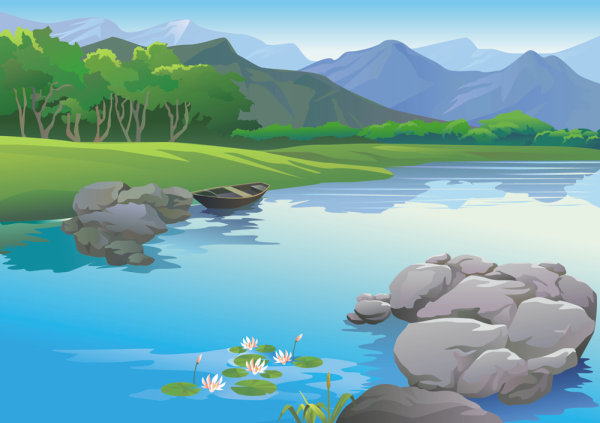 Beautiful landscapes 02 - vector