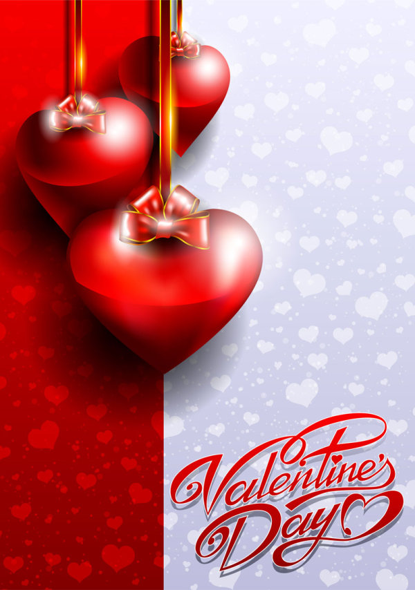 Fancy Valentine card 03 - vector material