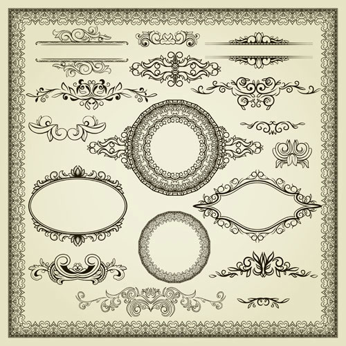 European lace pattern 02 - vector material