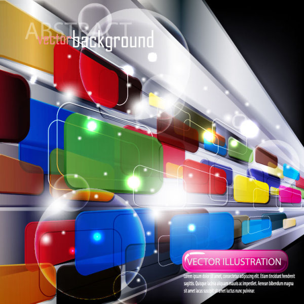 Trend of bright halo background 01 - vector