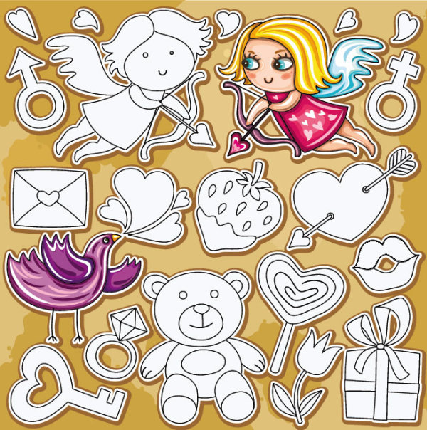 Cartoon illustration 2 - vector material