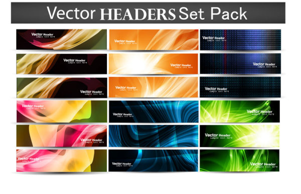 Fashion pattern banner 02 - vector material