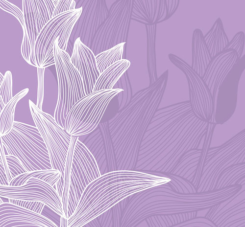 Tulip background - vector