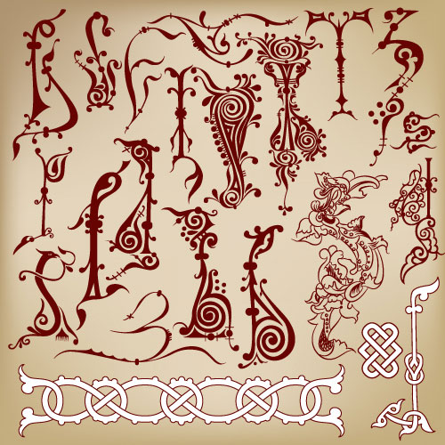 European pattern border 02 - vector material