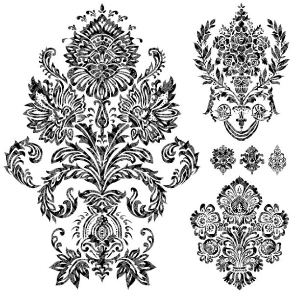 Black and white patterns 02 - vector material