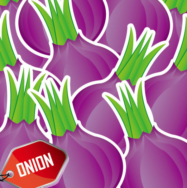 Cartoon vegetables background 04 - vector material