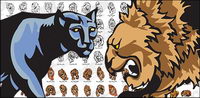Feline beast animal vector material