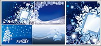 Christmas snowflakes vector background material