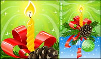 Beautifully decorated Christmas vector material