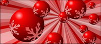 Red snow ball vector material