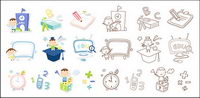 Cute icon series vector material-1