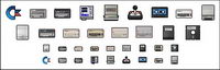 Gif pixel computer peripherals such as small icons