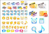 Financial cute icon vector material