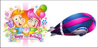 Happy Birthday Child Vector material