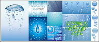 Variety of water vector background material