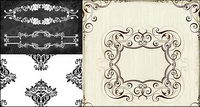 European-style lace pattern vector