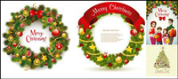 Beautiful Christmas wreath - Vector