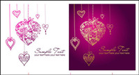 Heart-shaped pendant composed of pattern vector material