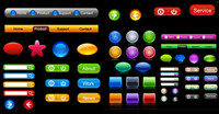 Colorful texture Button Vector