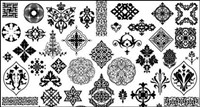 Beautiful classic traditional pattern vector material