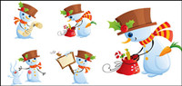 Cute snowman vector material