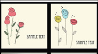Lovely flowers vector material -1