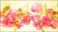Colorful flowers background 01 - vector material