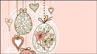 Hand-painted Easter pattern 05 - vector material