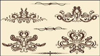 European-style lace pattern 03 - vector material