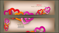 Valentine label elements 03 - vector material
