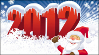 Winter Christmas material 04 - vector material