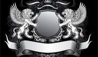 Lions Shield Vector-1