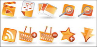 Trash, locks, gears, arrows icons vector