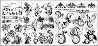 Number of black-and-white pattern vector material for fashion