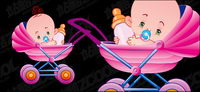 Cute baby vector material-3
