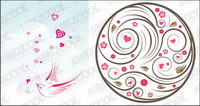 heart-shaped theme of the vector material