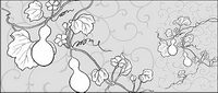 Line drawing of flowers -22