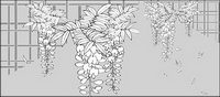 Line drawing of flowers -13
